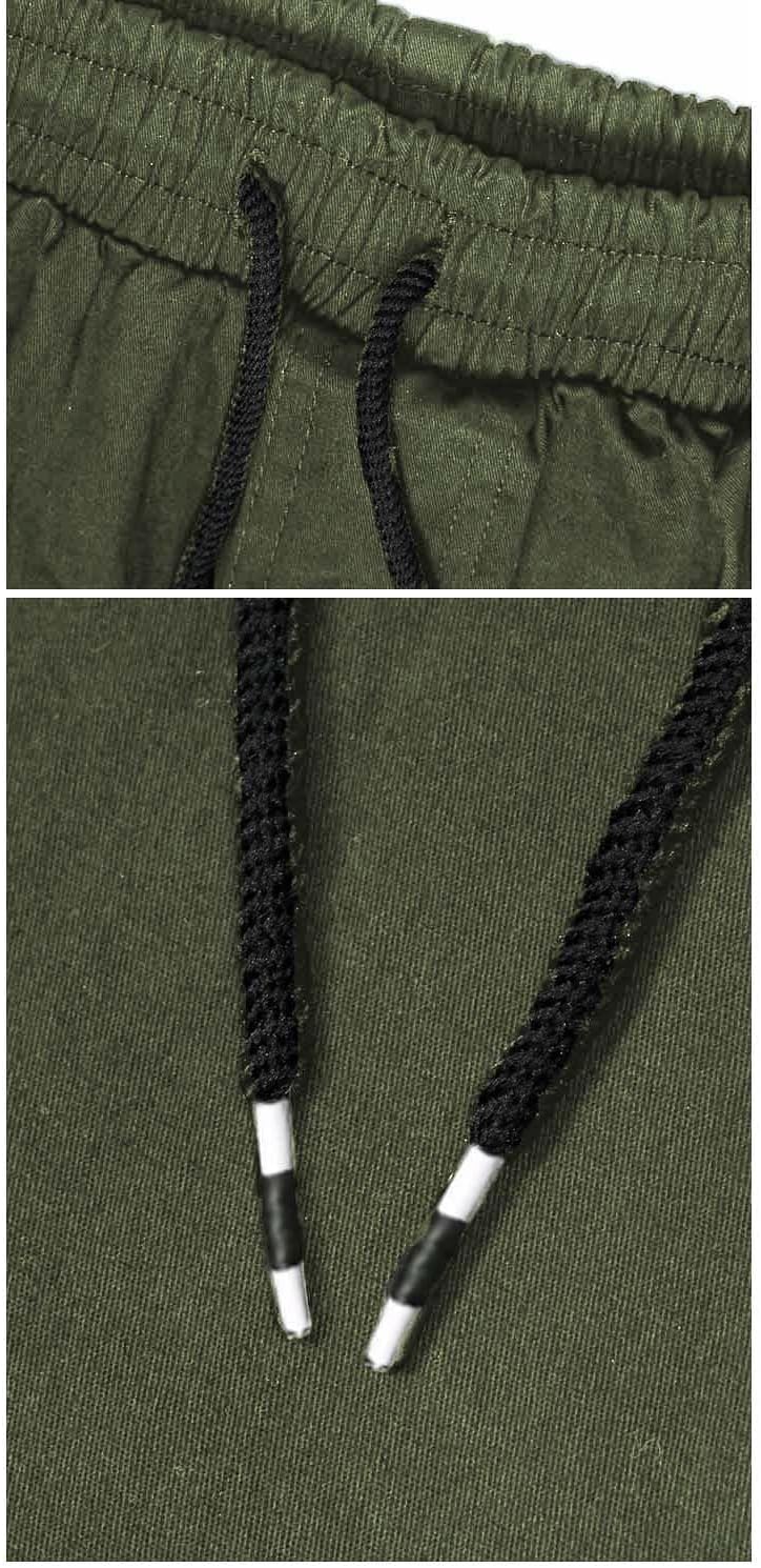 Detalle 2 de LIUPMWE Herren Hose Chino Cargo Jogginghose – Baumwolle, elastischer Bund, Kordelzug, Outdoor & Freizeit