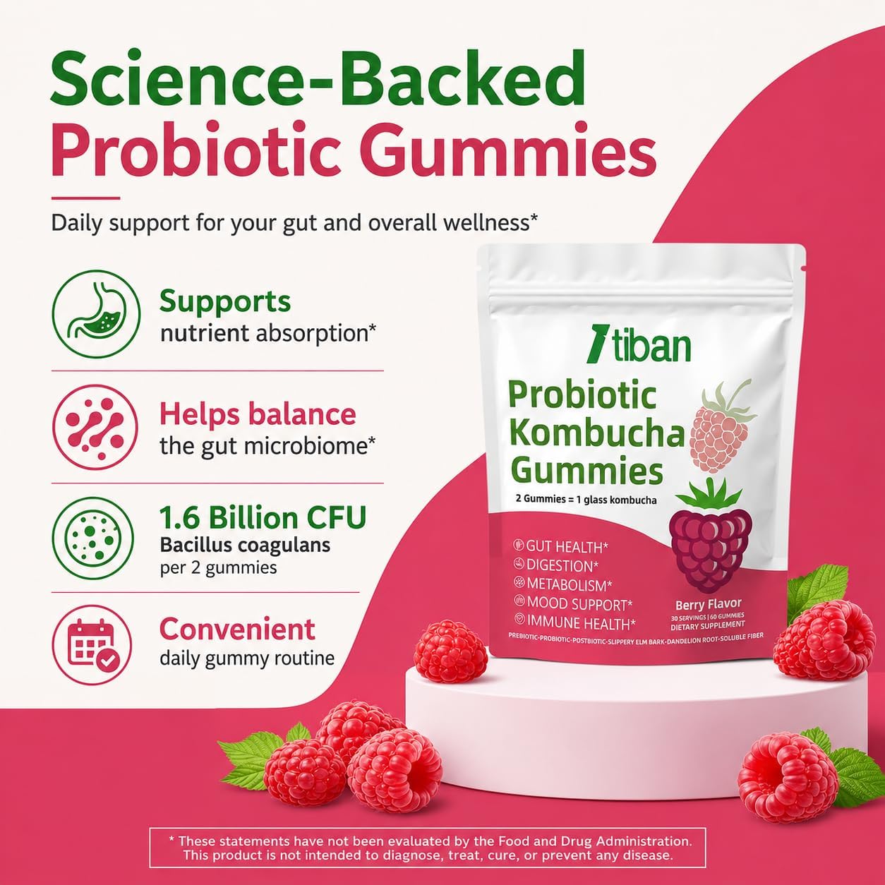 Detalle de Itiban Probiotic Gummies, Berry Flavor