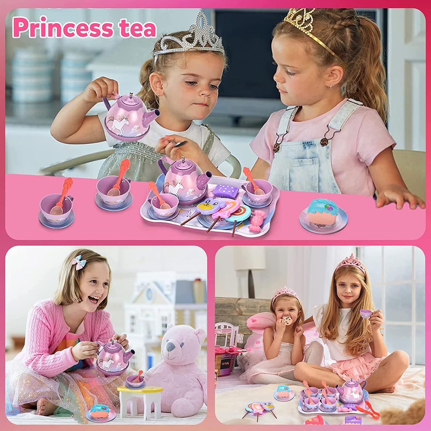 Detalle 2 de ZEAUBiM Kids’ Tea Set in Tin