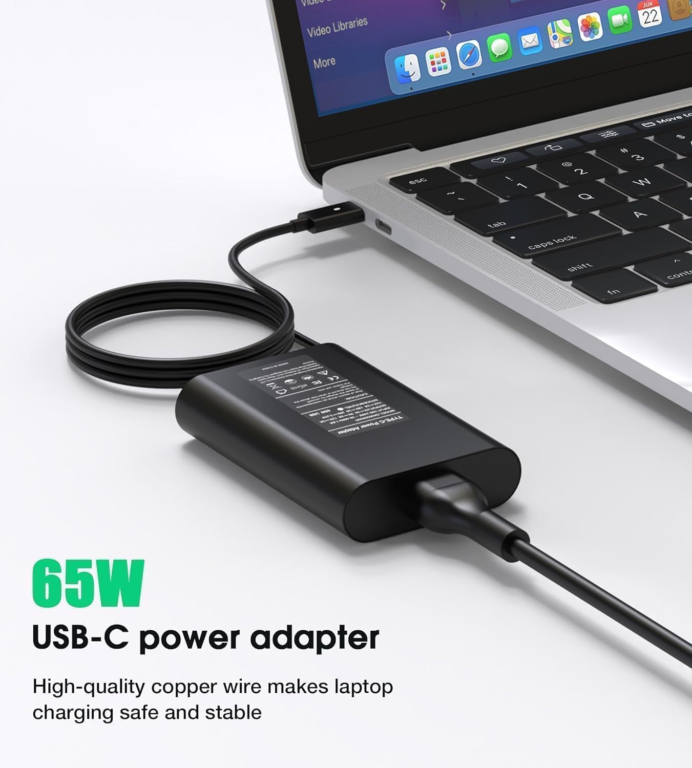 Thumbnail 2 de Replacement 65W Dell USB-C Charger for Latitude and XPS series (USB-C Power Adapter)