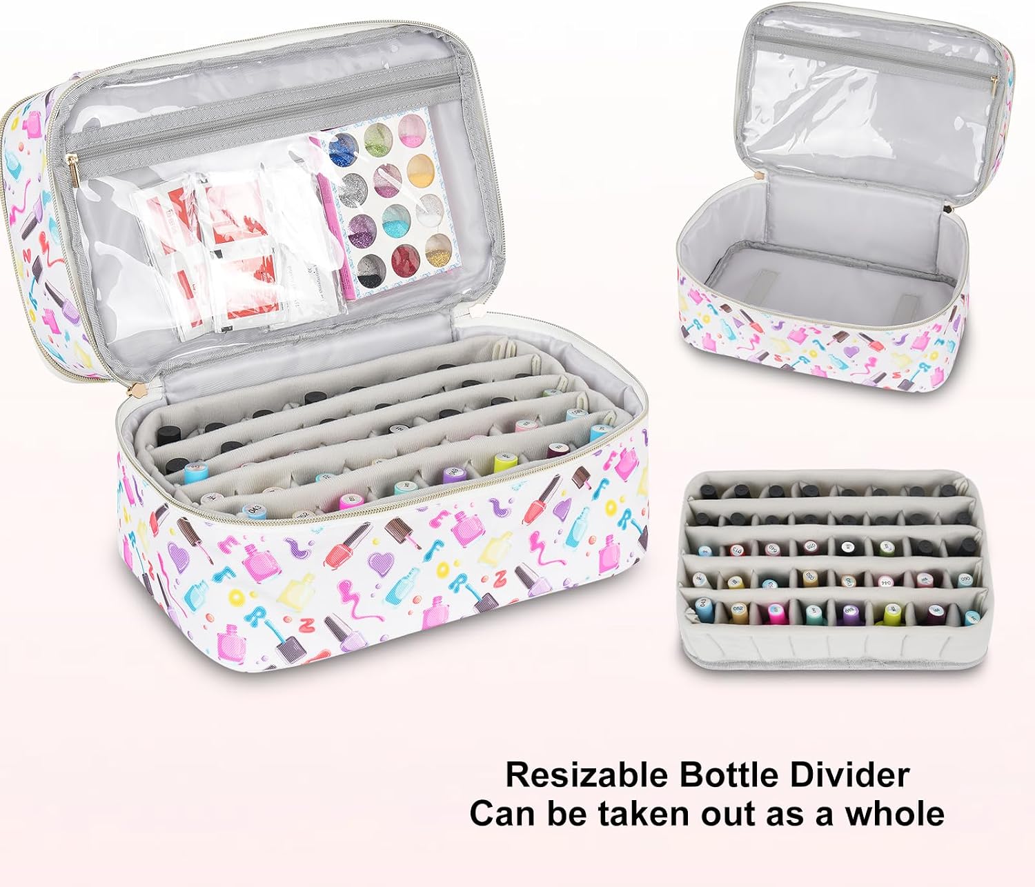 Thumbnail 5 de Nagellack Aufbewahrung Tasche 40 Flaschen Doppelschichtig