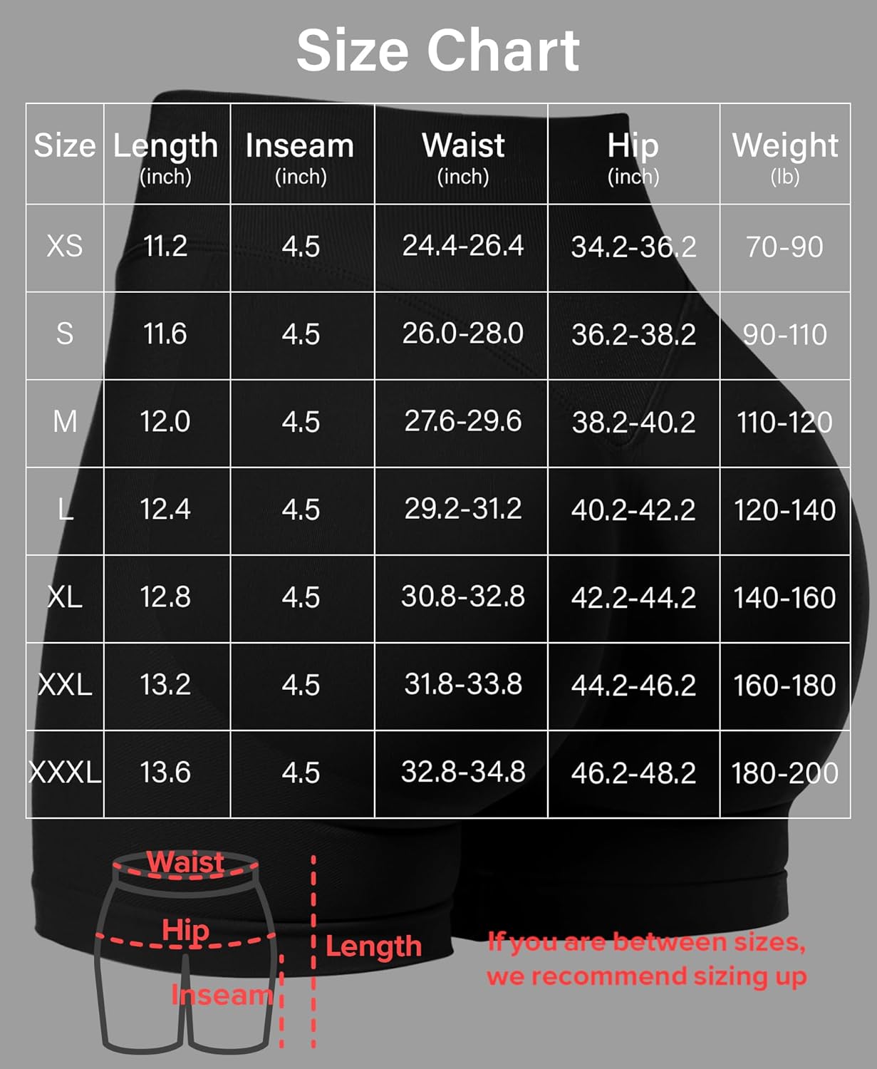 Detalle de VOYJOY Women Workout Impact Shorts — Scrunch Bum, Seamless Booty Lifting, 2.5" to 6" Inseams