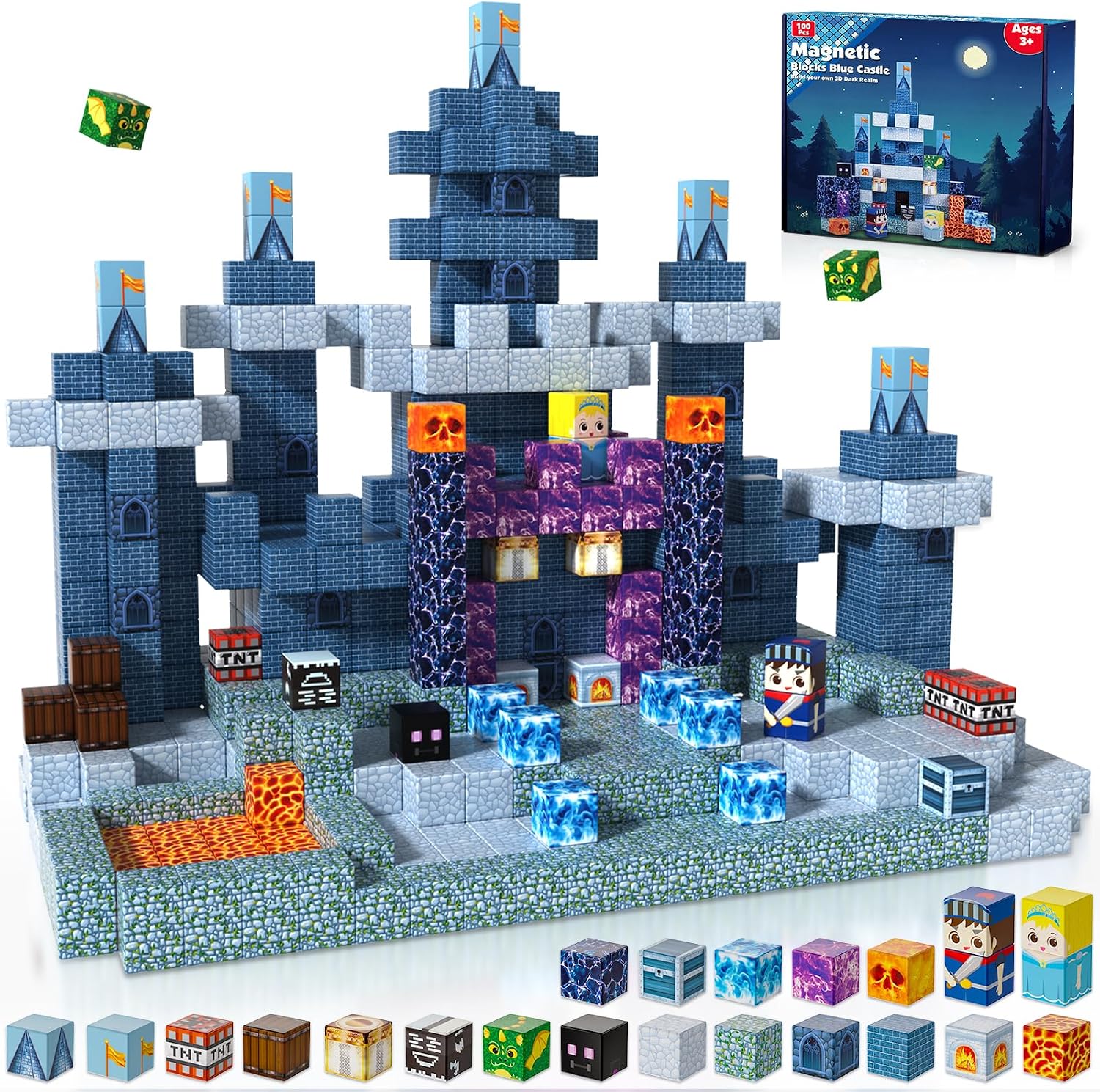 Detalle de ToyUnited 100PCS Magnetic Blocks