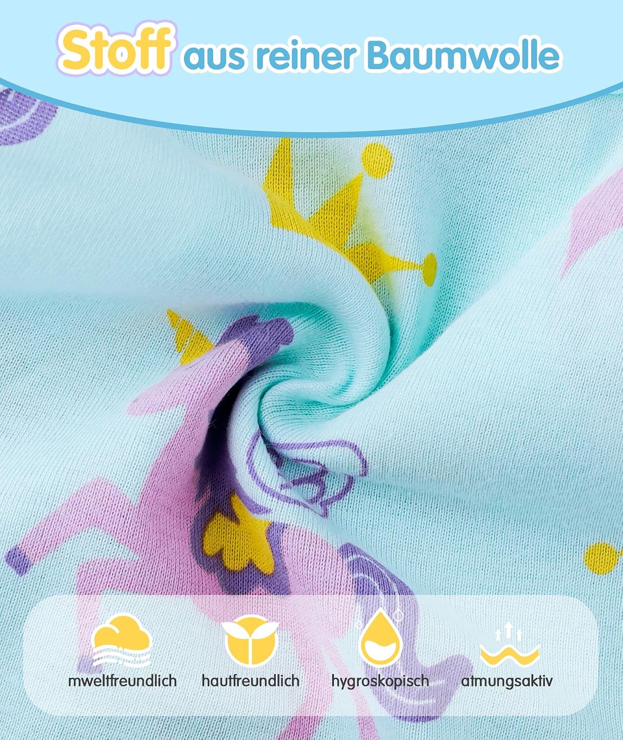 Detalle de SIMIYA Unterhosen Mädchen aus Baumwolle – Bequeme, atmungsaktive Slips im Mehrfachpack