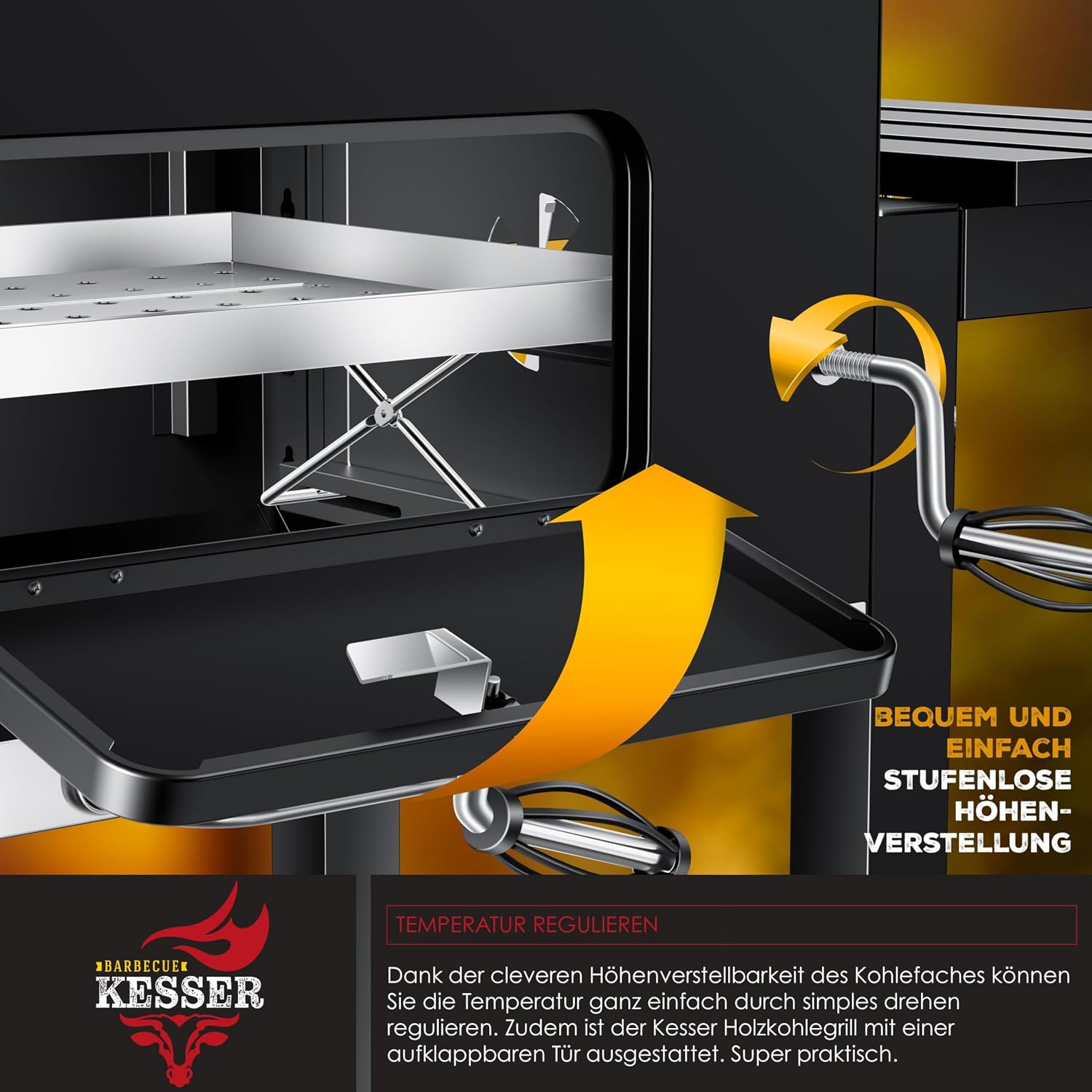 Thumbnail 4 de KESSER® Grillwagen BBQ Smoker XL