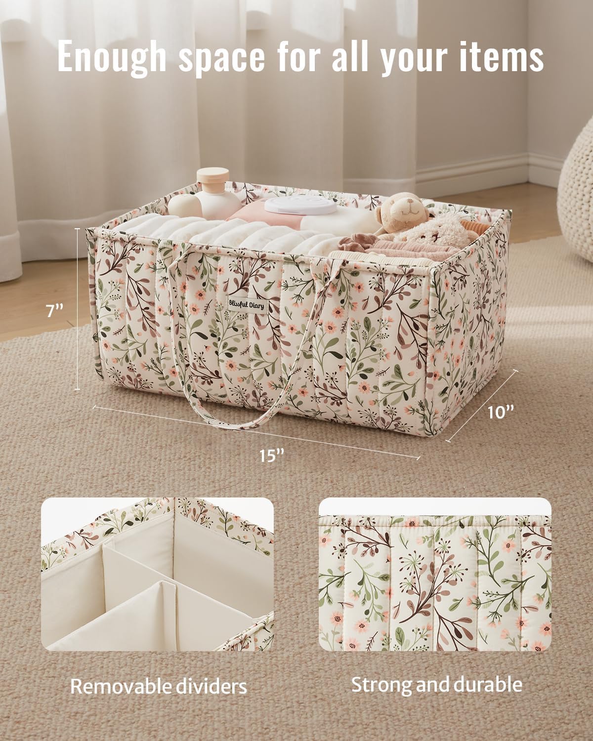 Detalle de Blissful Diary Diaper Caddy Organizer