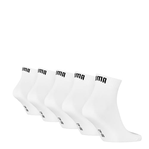 Detalle 2 de PUMA Unisex Quarter-Socken im 5er-Pack – weiche Baumwolle und flache Zehennaht
