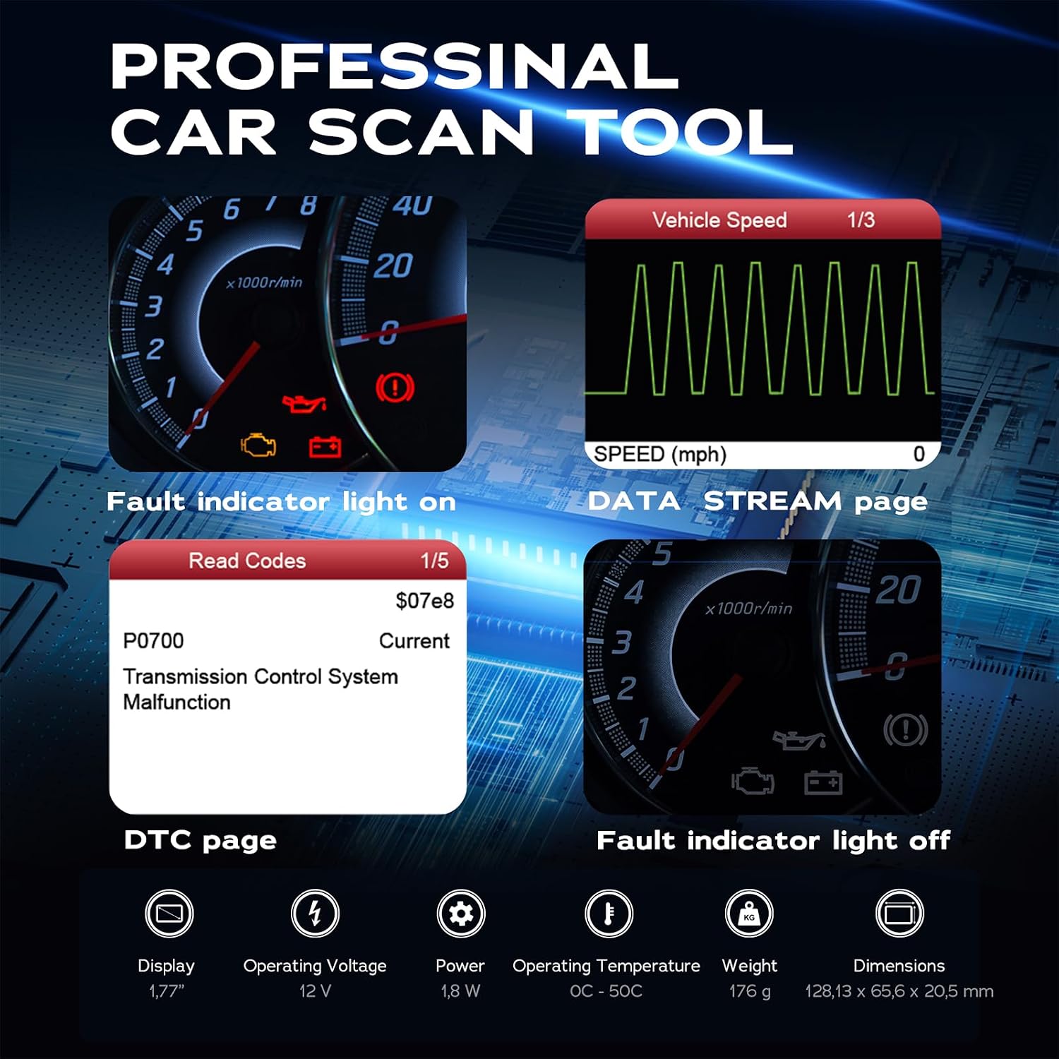 Detalle de Launch Creader E1 Lecteur OBD2 1 appareil