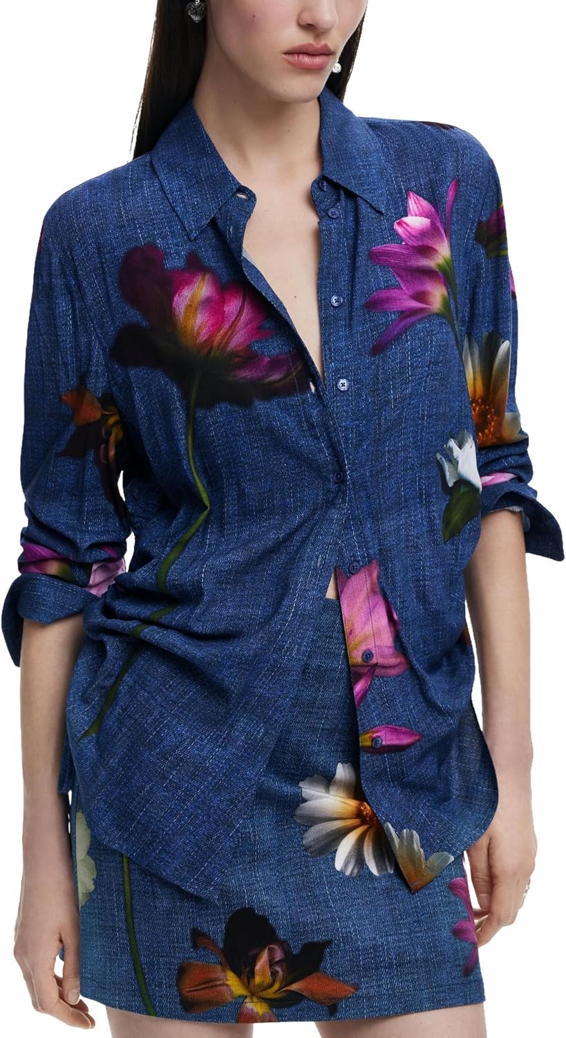 Detalle 2 de Desigual 25swcw37 T-Shirt Femme — coupe régulière et multicolore