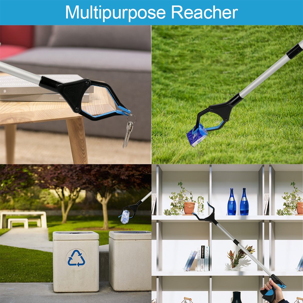 Thumbnail 1 de ZAYAD 4336313163 Foldable 32-Inch Reacher Grabber, Blue, Up to 12 lb