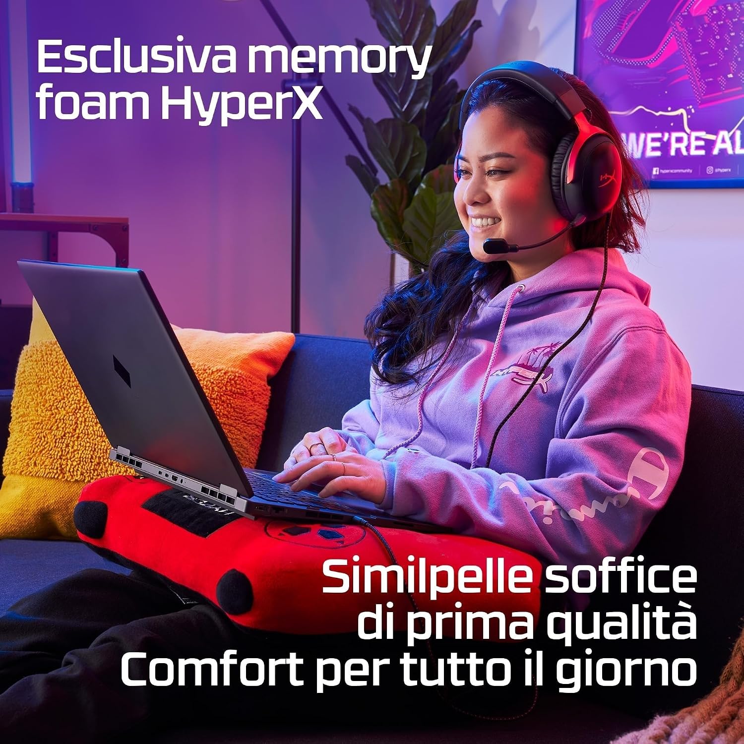 Thumbnail 6 de HyperX Cloud III cuffie gaming con microfono cardioide staccabile, USB-C/USB-A e jack 3,5 mm (rosa)