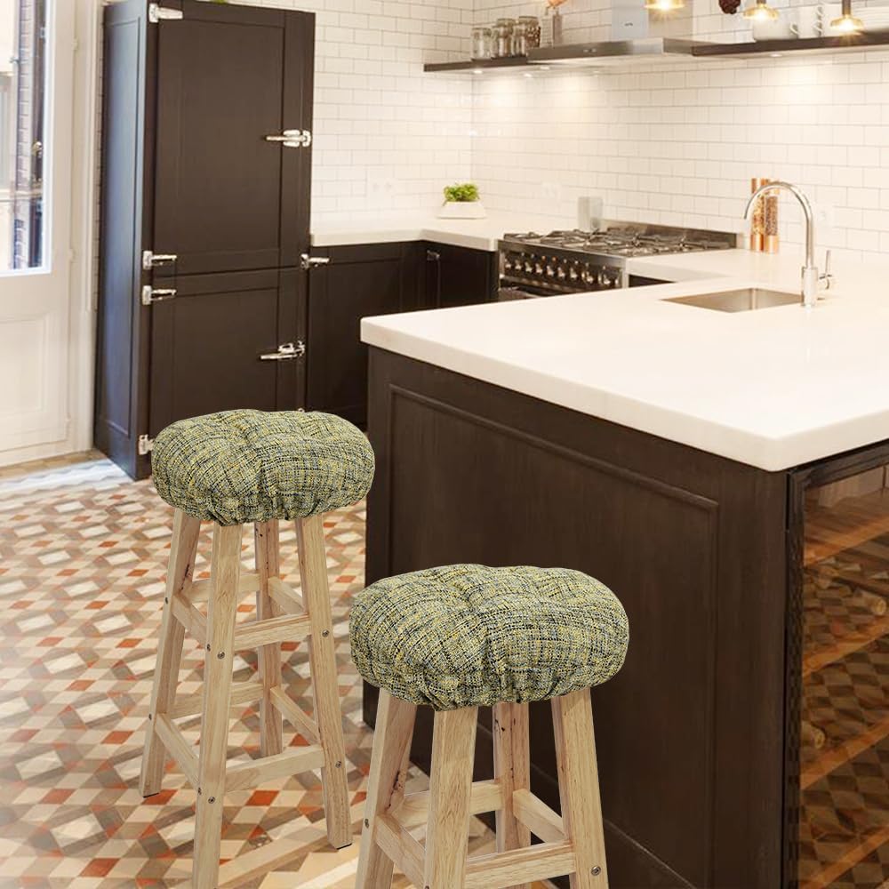 Detalle 2 de SINOSSO Round Bar Stool Cushion 14-inch