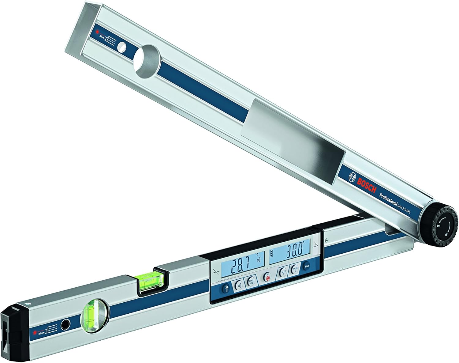 Bosch Professional GAM 270 MFL : mesureur d’angle et niveau électronique avec laser jusqu’à 270°