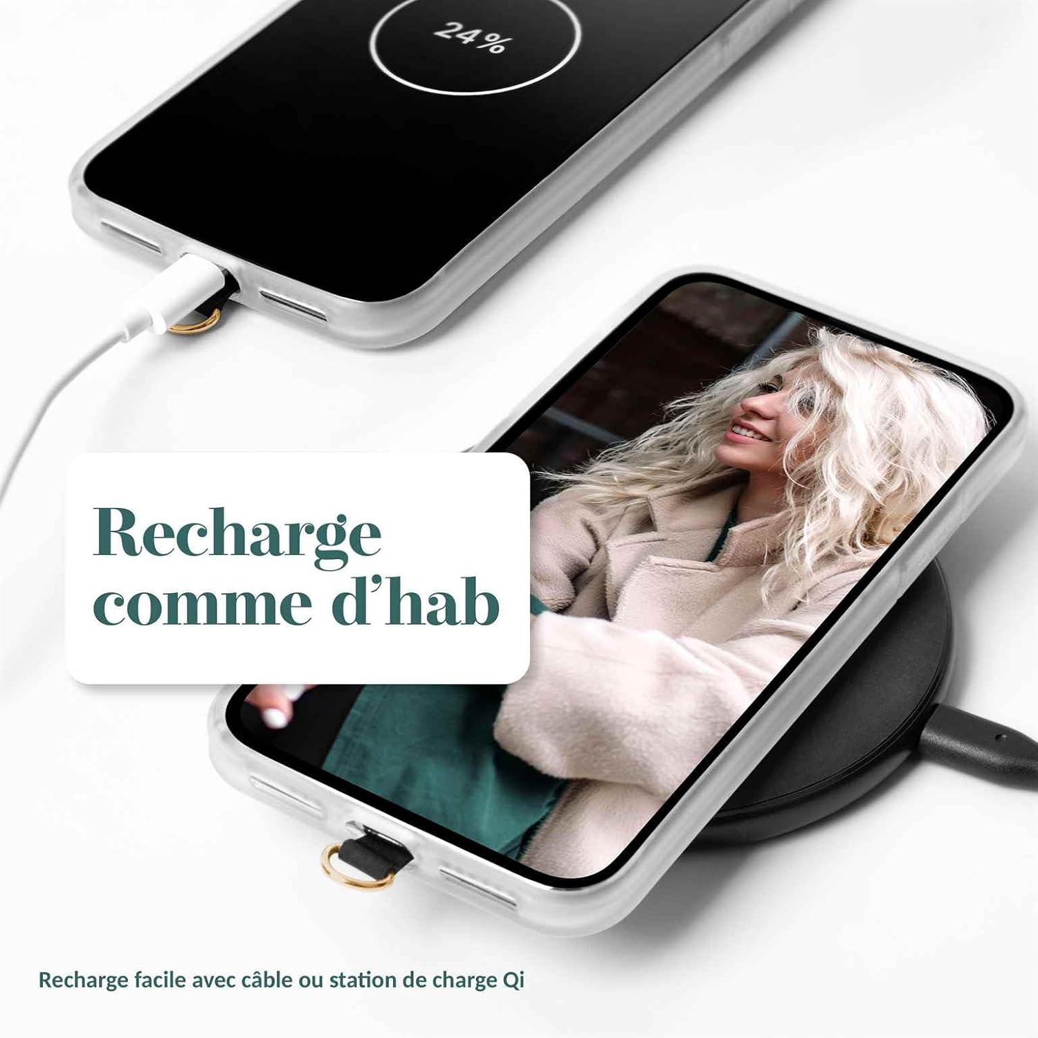 Thumbnail 4 de Moex Unleash pour Xiaomi Mi 10T / Mi 10T Pro – Chaîne de téléphone portable amovible et collier couleur vert camouflage
