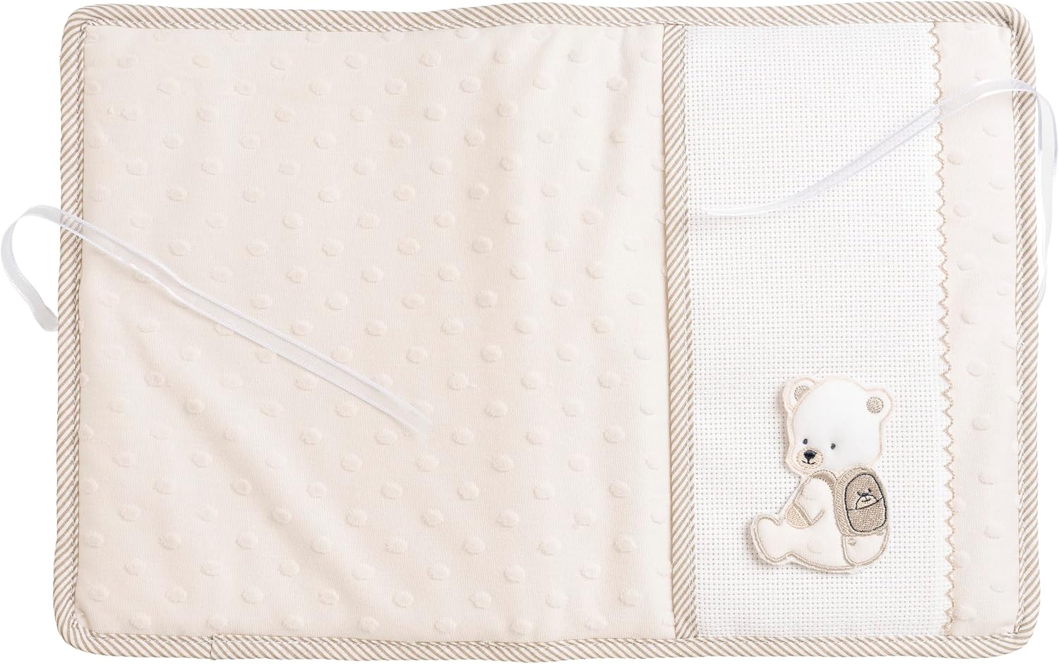 Thumbnail 1 de FILET – Borsa per Pannolini e Salviette da Ricamare in Morbido Tessuto, Organizer per il Cambio con Apertura a Libretto