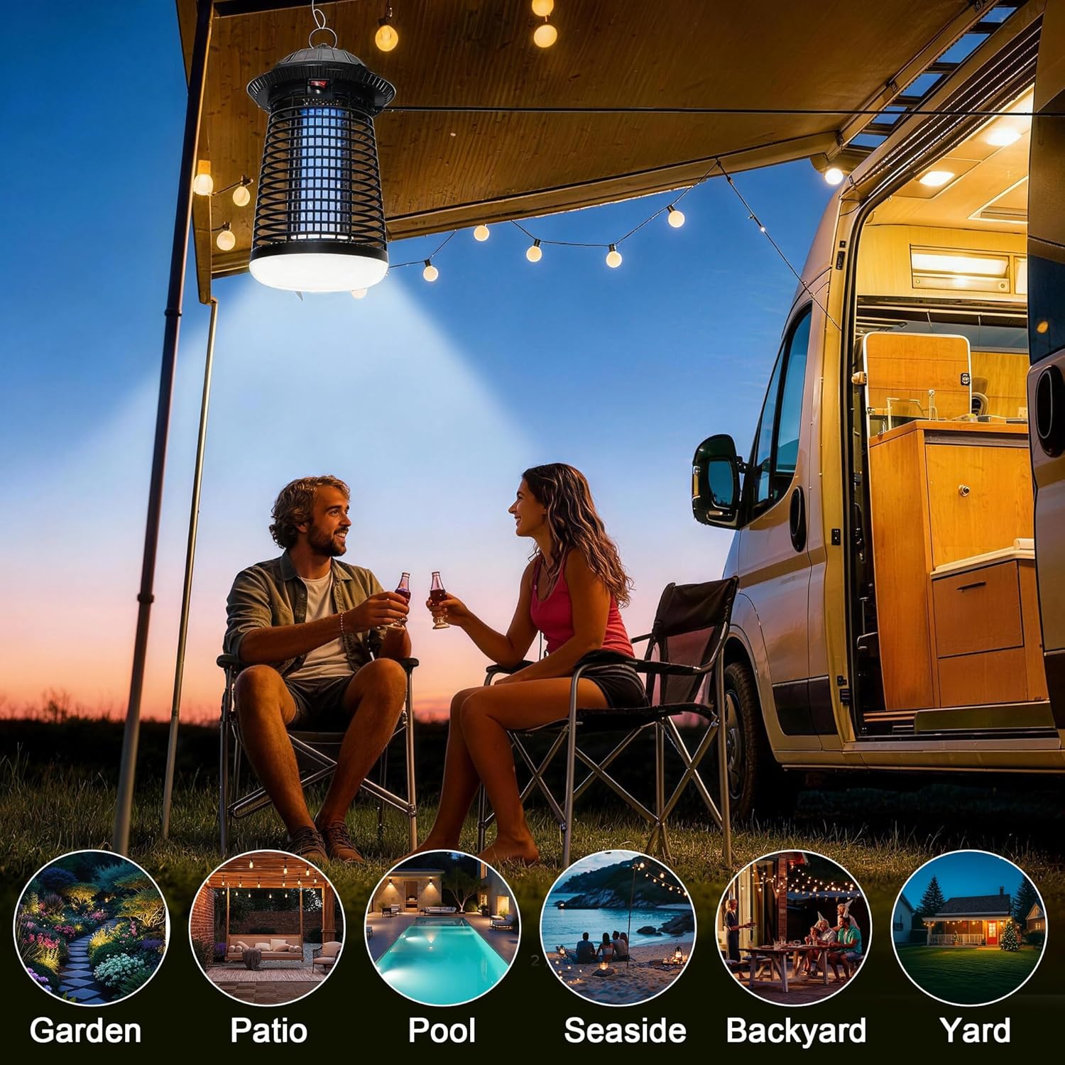 Thumbnail 4 de Bug Zapper Outdoor/Indoor: 4200V High Powered Waterproof Mosquito Killer