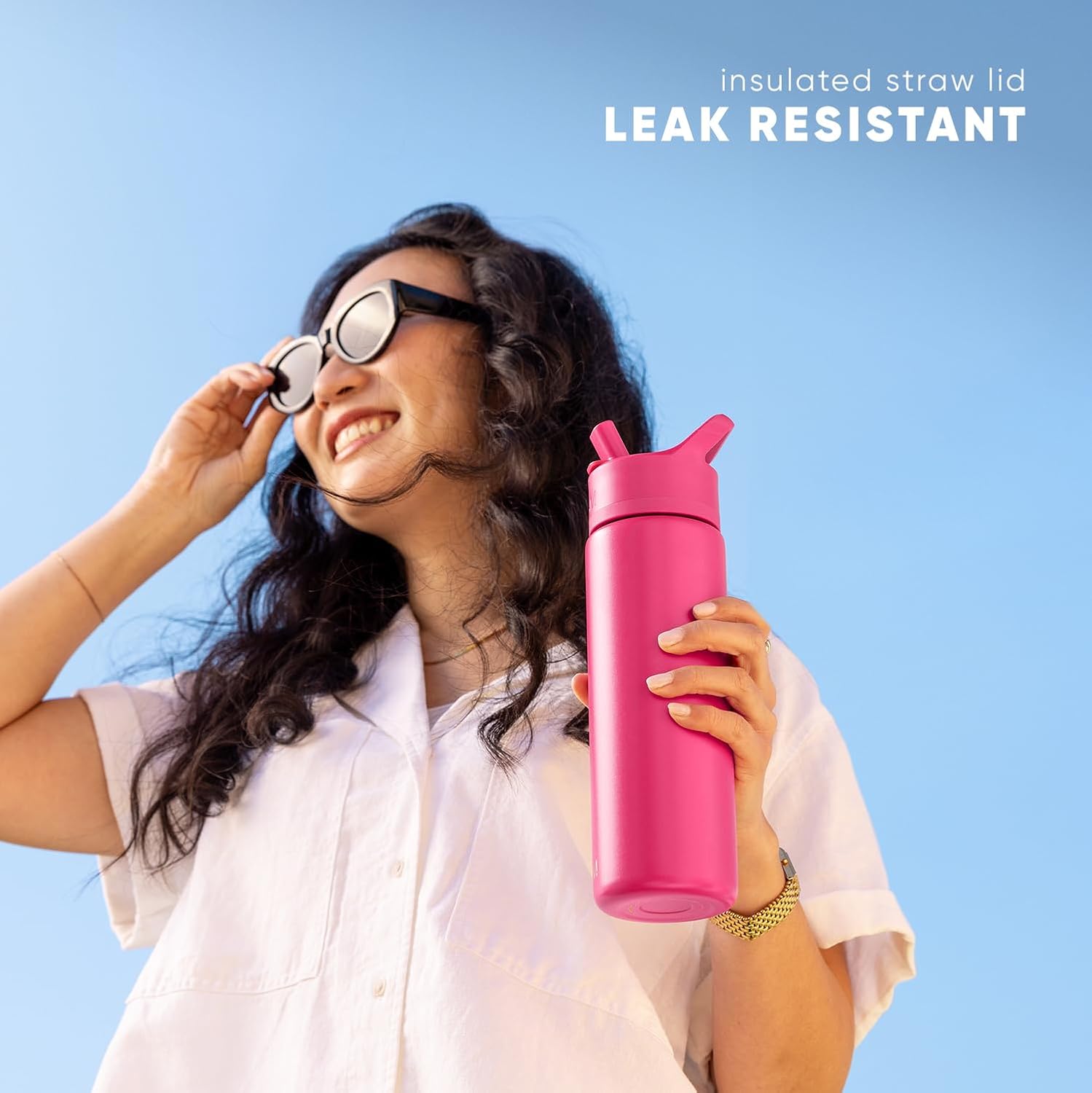 Thumbnail 6 de Simple Modern Summit Collection 30oz Blue Dune Water Bottle with Straw Lid