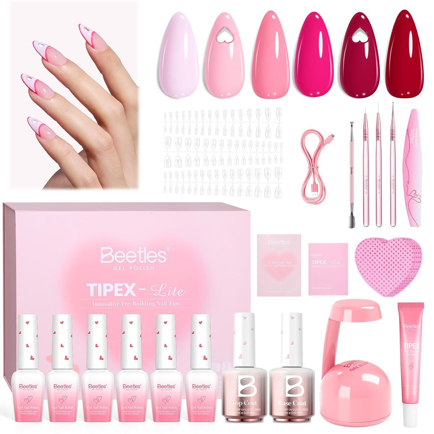 Detalle de Beetles Tipex Lite 192pcs Nail Tips ๐