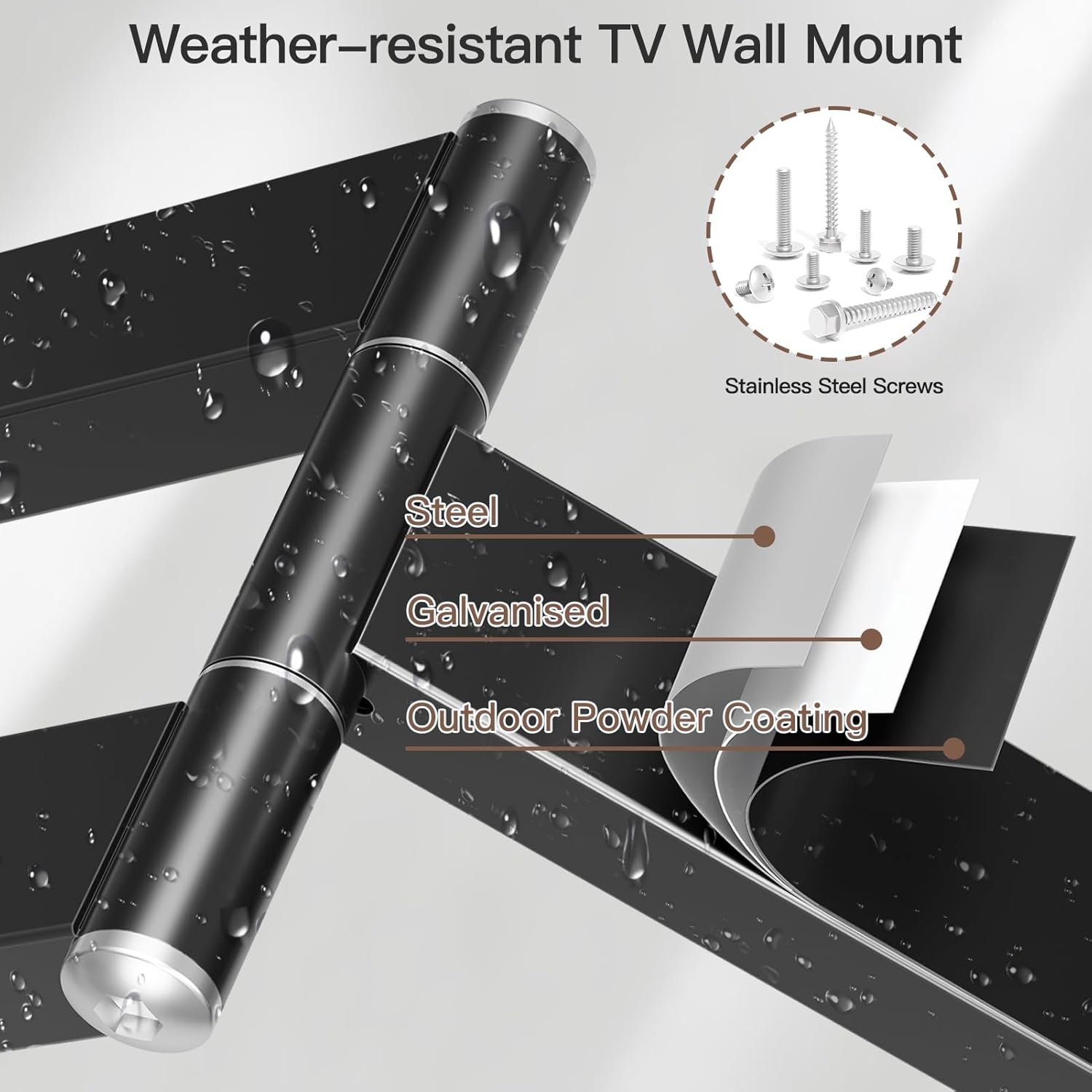 Thumbnail 3 de ELIVED Outdoor Long Arm TV Wall Mount 37.4