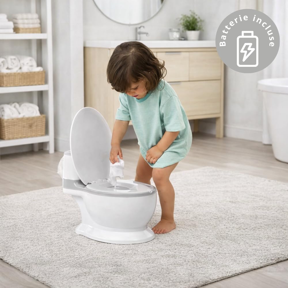 Detalle de Jané First Potty: vasino educativo con suono realista e contenitore estraibile antischizzo