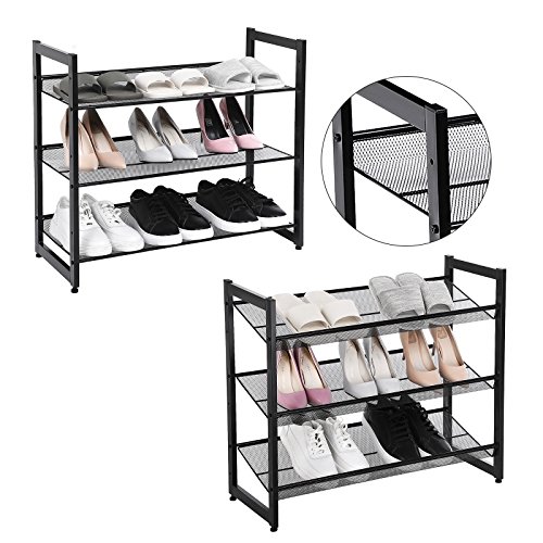 Detalle 2 de SONGMICS LMR03B Zapatero de Metal 3 Niveles 🥿 Organizador