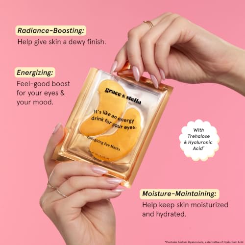 Detalle de Grace & Stella Under Eye Gel Patches: Gold Undereye Masks for Depuffing, Dark Circles and Wrinkles (24 Pairs)