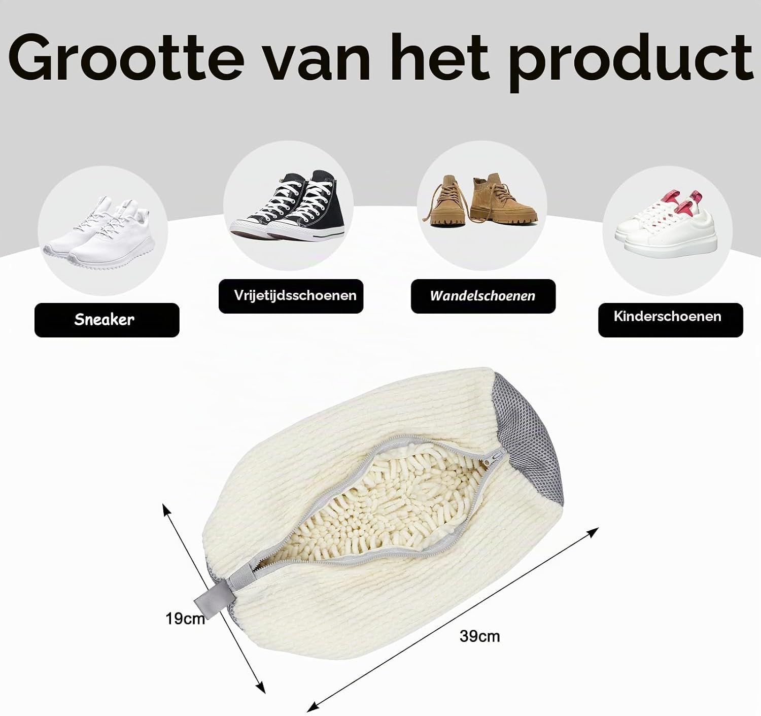 Detalle 2 de YTUGIL xixiedai schoenwaszakken van polyester met ritssluiting, set van 2