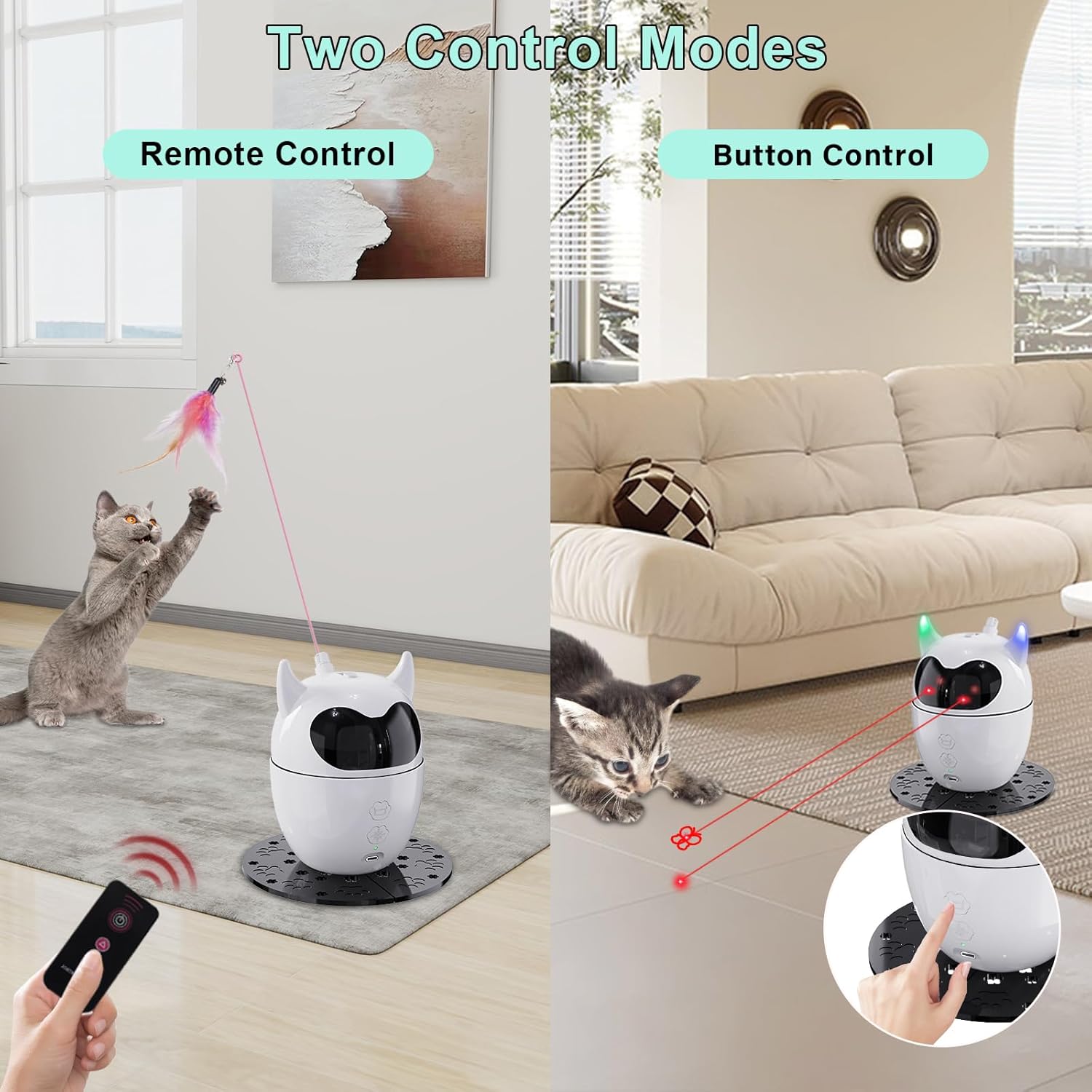 Detalle de TBTeek Cat Toy 2in1 Rechargeable