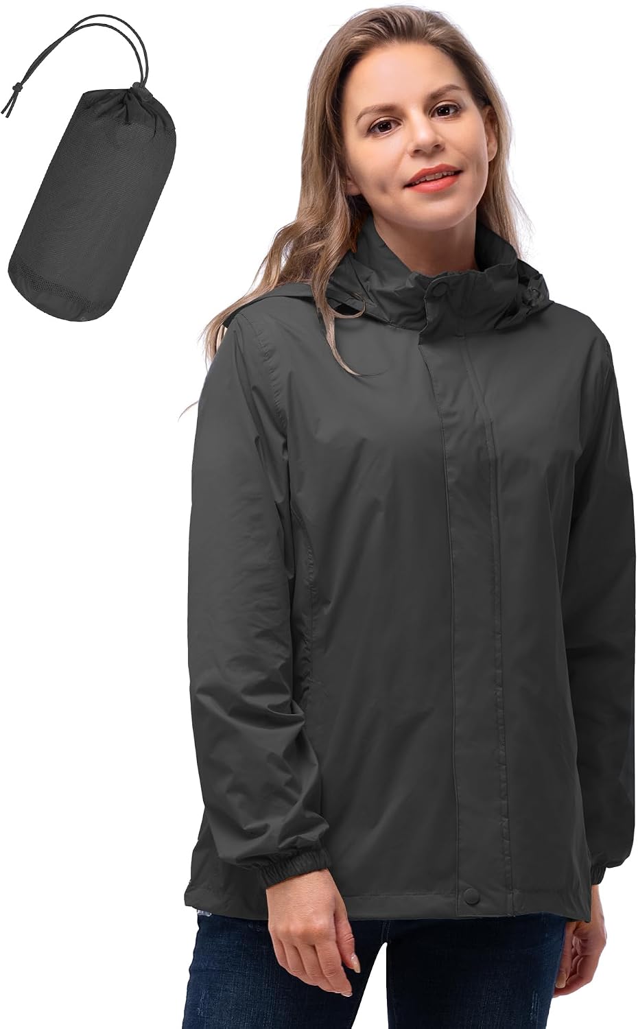 Detalle de 33,000ft Damen wasserdichte faltbare Regenjacke mit Kapuze – leichter Windbreaker für Radfahren & Outdoor
