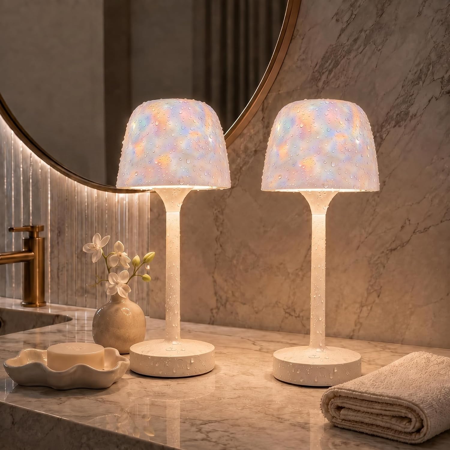 Detalle de Govexila qwerty-01 2-Pack Shower Lamps, 16 Colors, Ocean Wave Projection