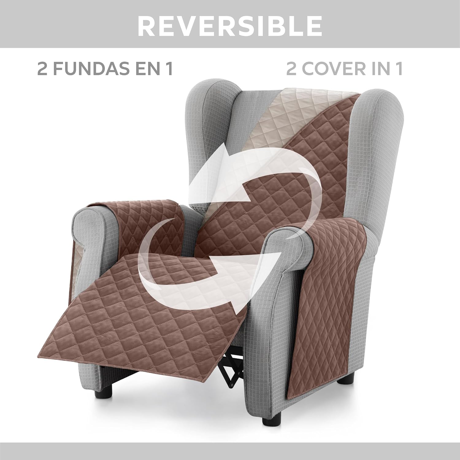 Thumbnail 4 de Textilhome Malu 1 plaza funda sillón 55 cm