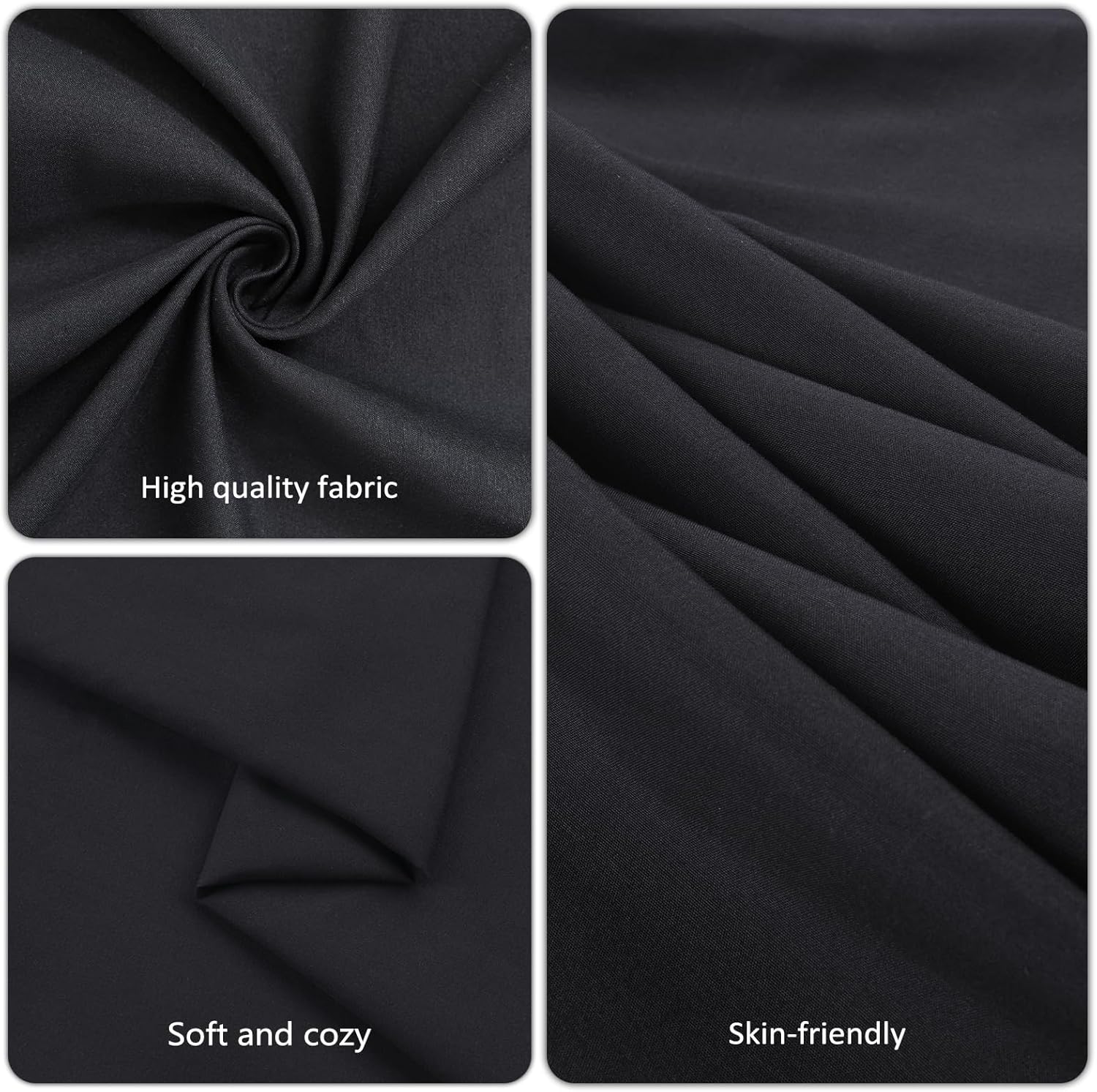 Thumbnail 3 de 8 Pack Black Tablecloths 60x102 Inch for 6ft Tables 📋