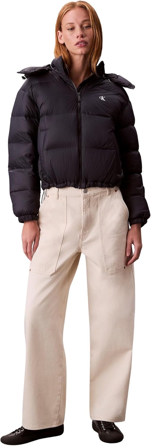 Detalle de Calvin Klein Women’s Essential Mid Weight Puffer Jacket with Hood