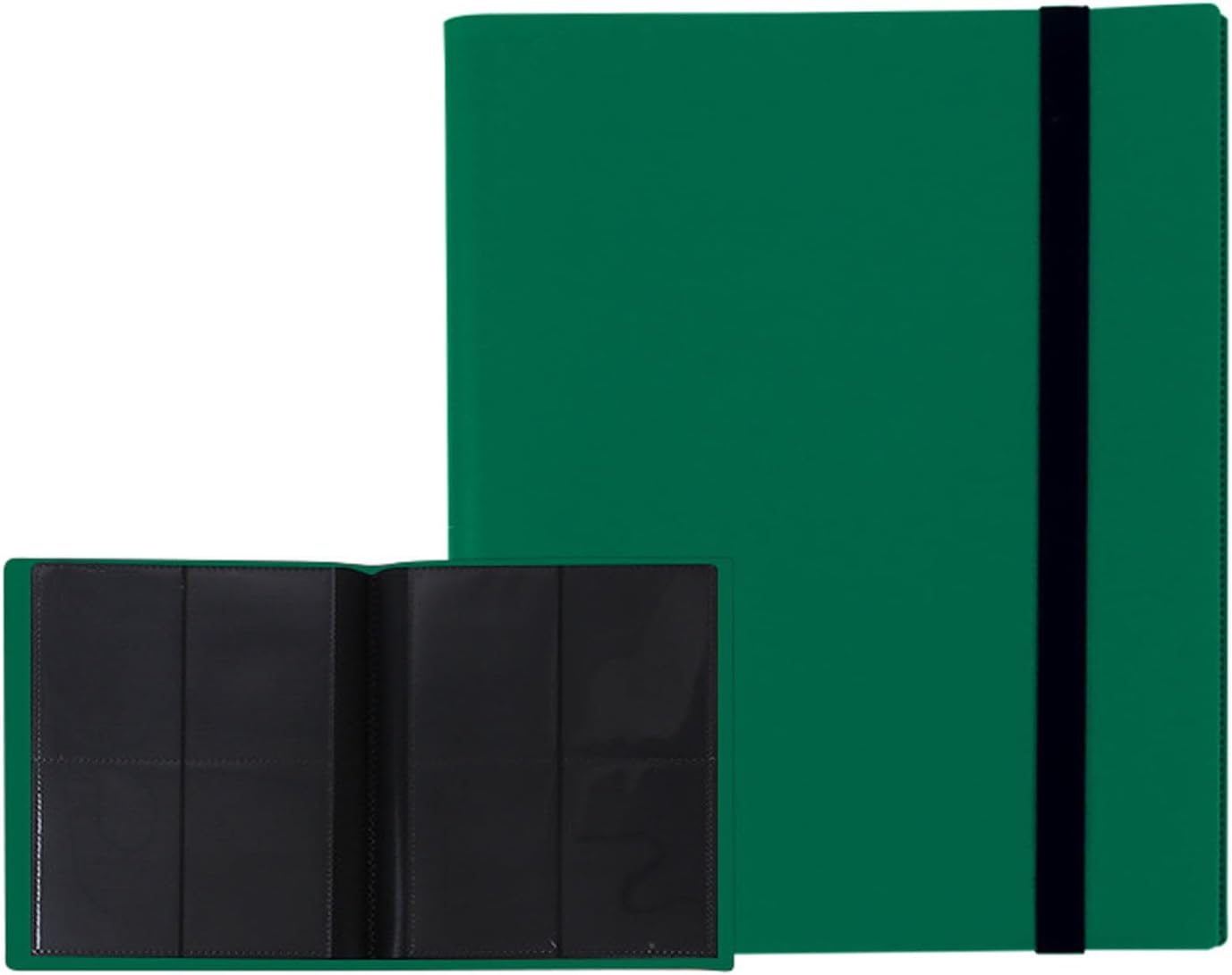4-Pocket Trading Card Binder with 20 Pages and 160 Pockets (Green)