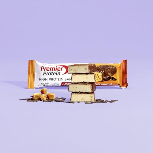 Detalle 2 de Premier Protein High Protein Bar 50% – Chocolate Caramel, 16x40 g, palmölfrei