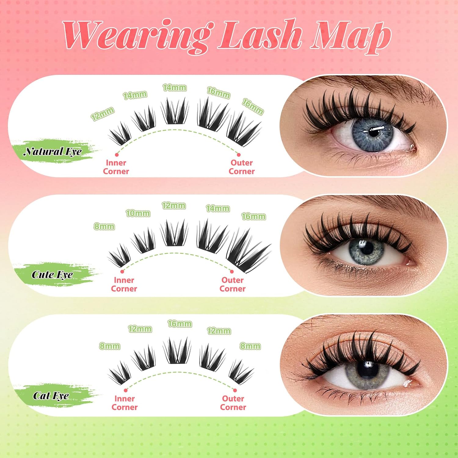 Detalle de KEYYOU Lash Cluster Kit, 144 Clusters