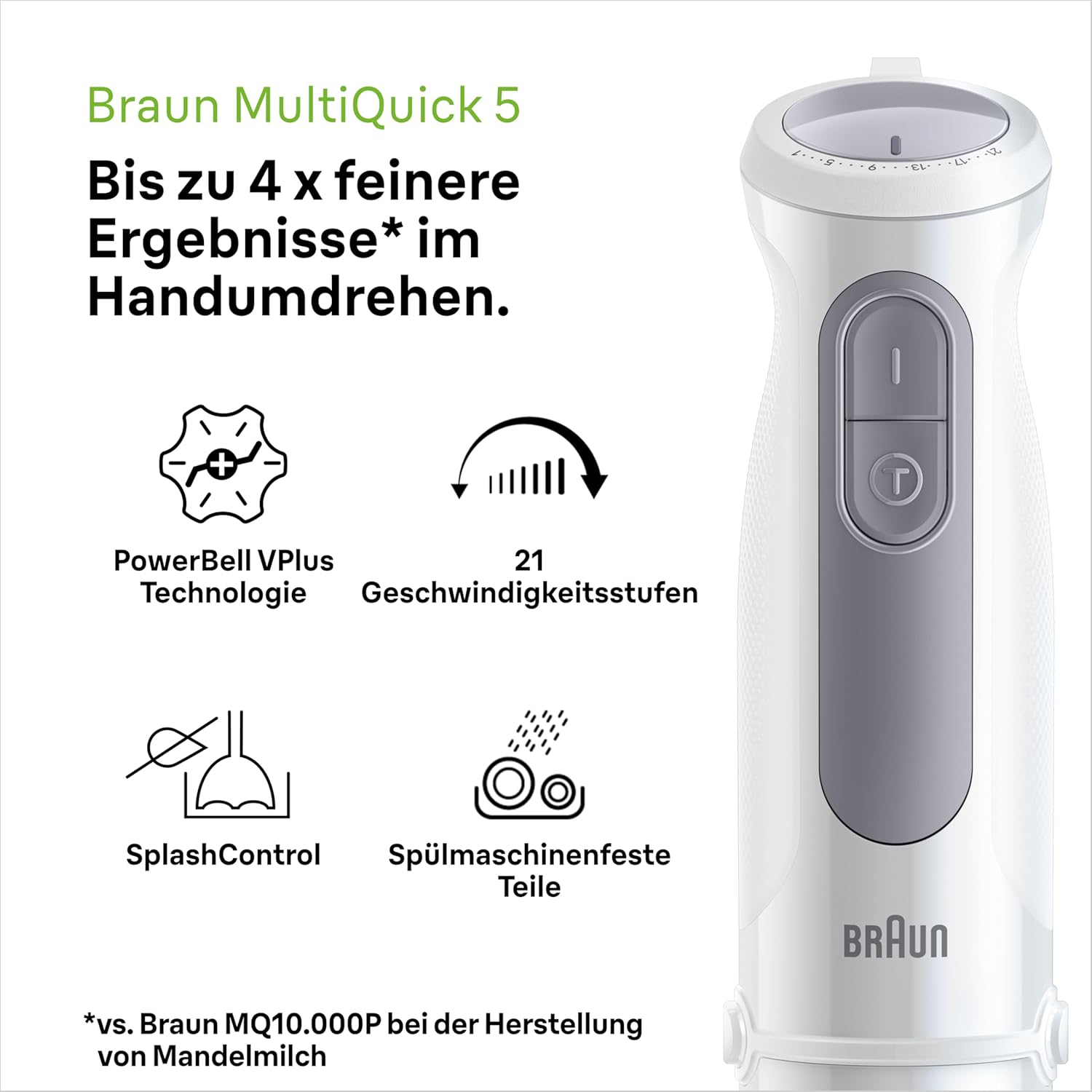 Detalle de Braun MultiQuick 5 Stabmixer 1000 W 🥄