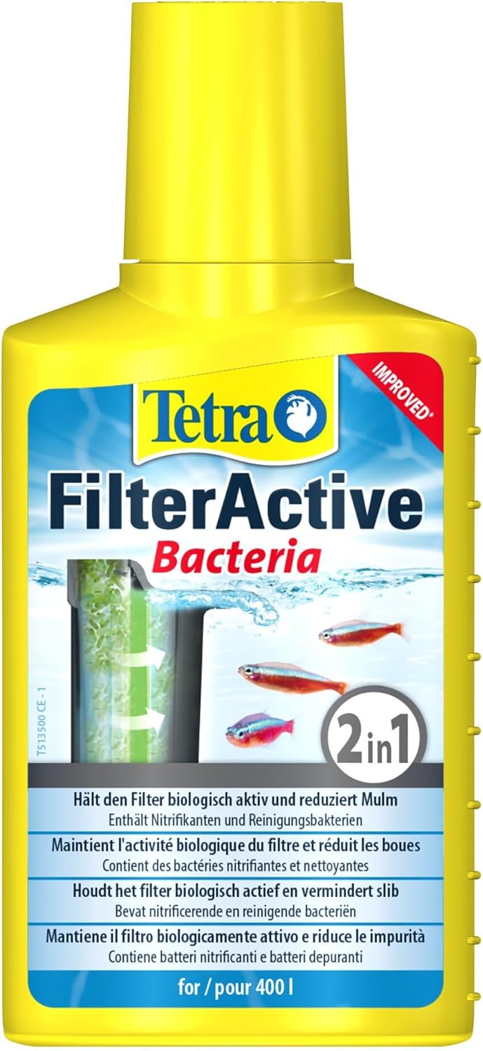 Detalle de TETRA FilterActive - Préserve la Propreté du Filtre d'Aquarium, Bactéries Vivantes en 250 ml