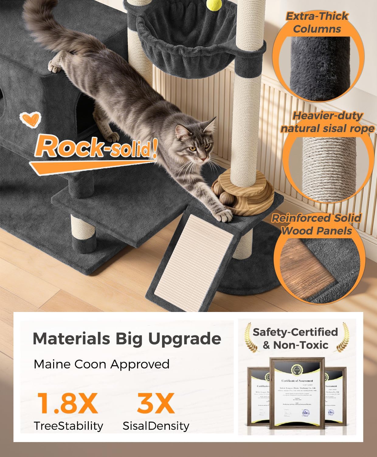 Detalle 2 de Cat Tree, 76-Inch Tower