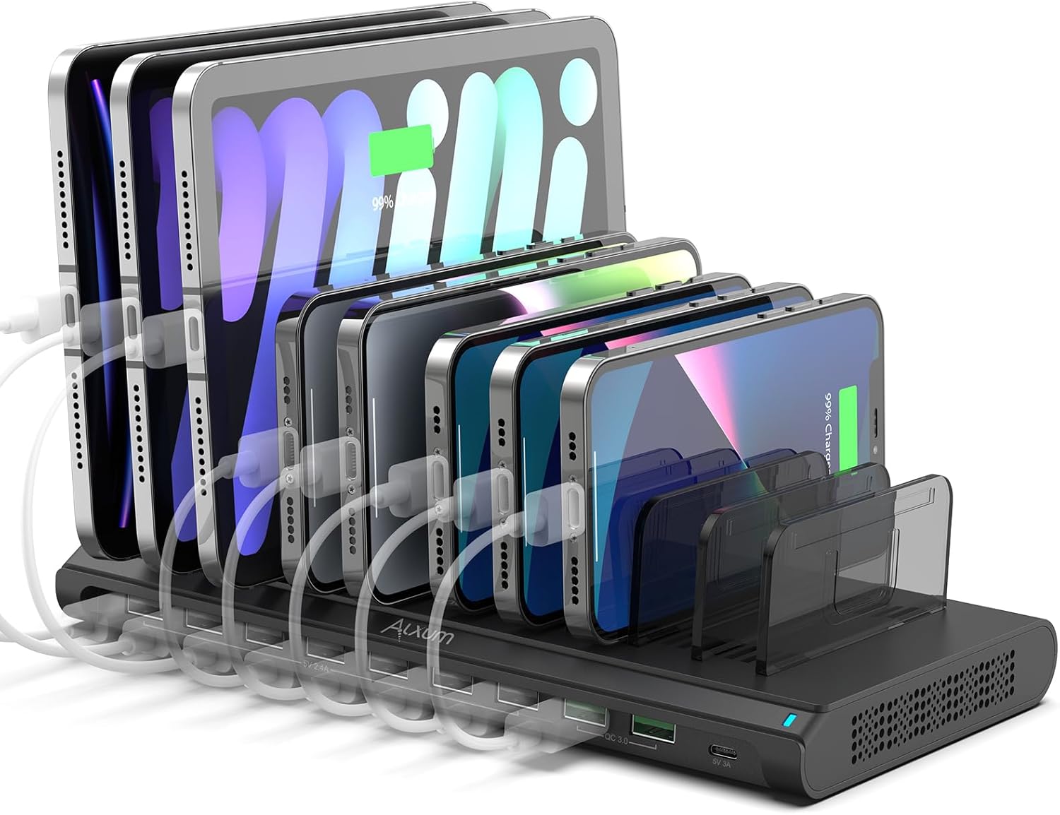 Detalle de Alxum 120W Stazione di Ricarica USB 10 Porte