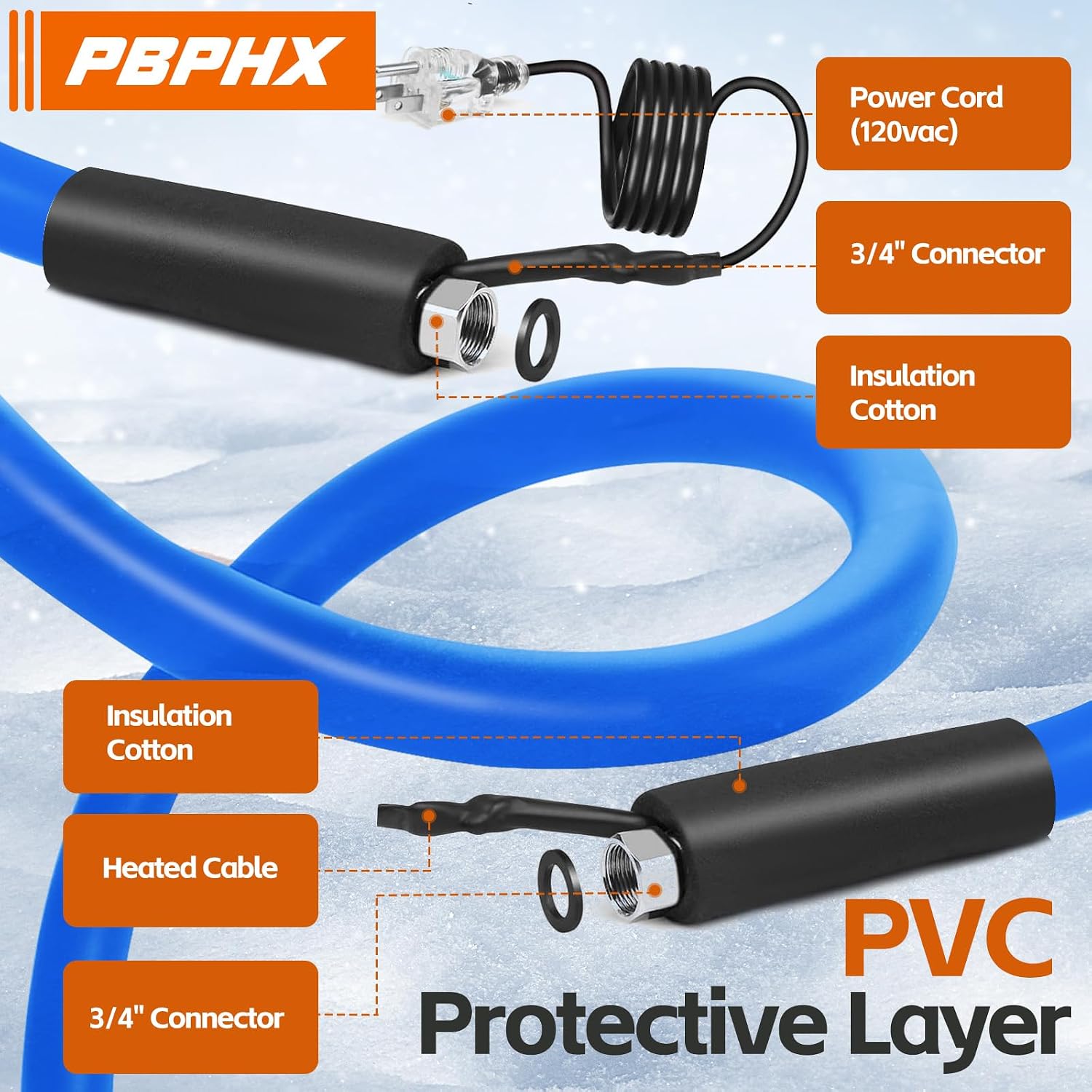 Thumbnail 4 de Heated RV Water Hose, 50 ft