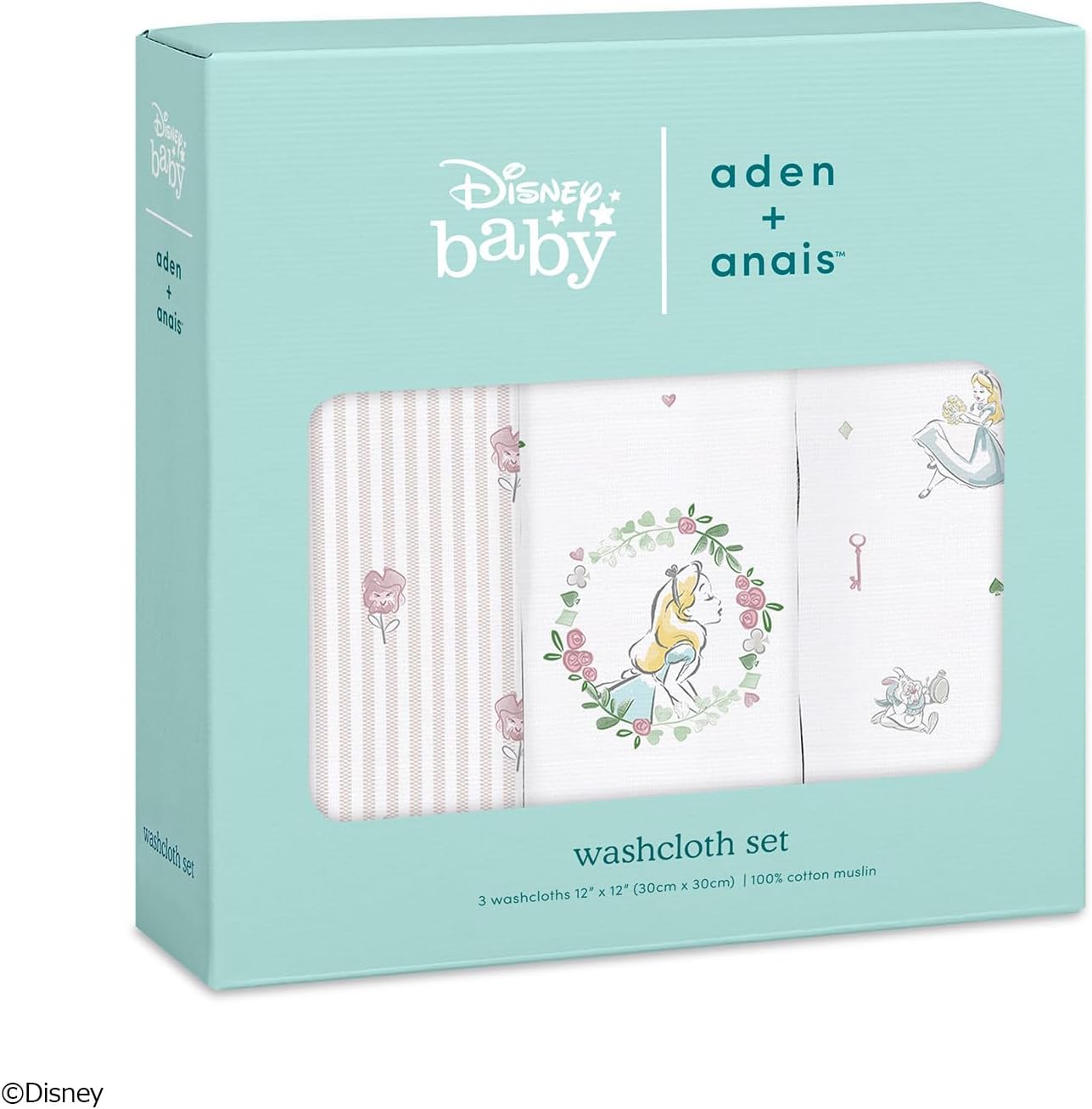 Detalle 2 de aden + anais WCADABDAWCC30013DI ガーゼタオル 3枚セット 30×30cm アリス柄