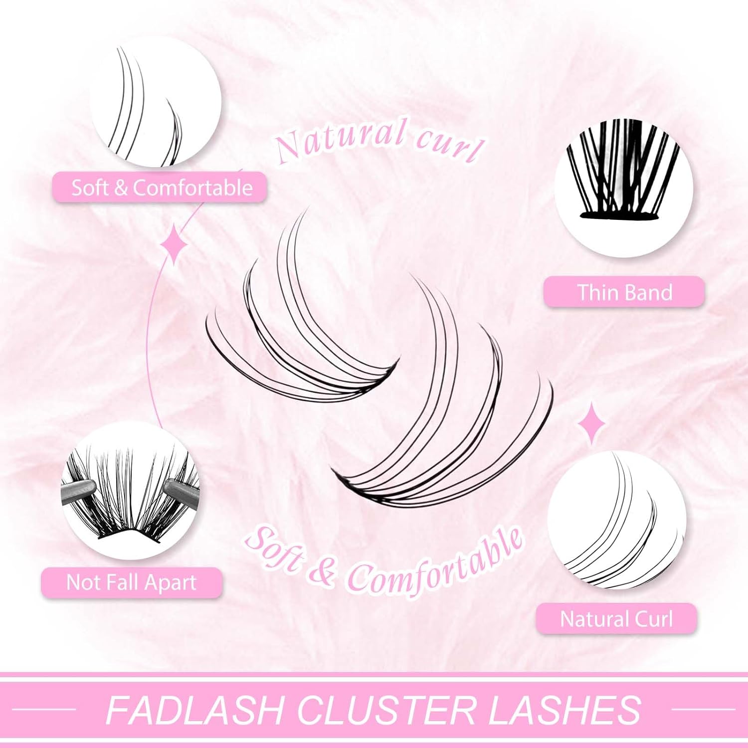 Thumbnail 4 de FADLASH 10D-20D Cluster Wimpern 0,07 C Curl 8–16 mm
