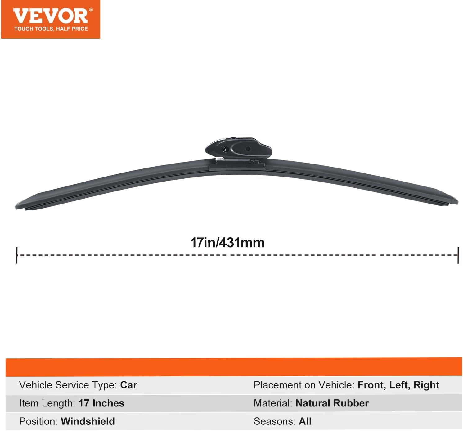 Thumbnail 6 de VEVOR Windshield Wiper Blades, 17-inch
