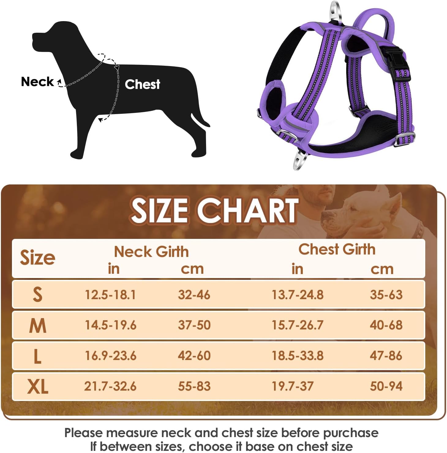 Thumbnail 1 de Eyein Dog Harness Large Dog — Anti-Pull, Adjustable Heavy Duty Vest (L)