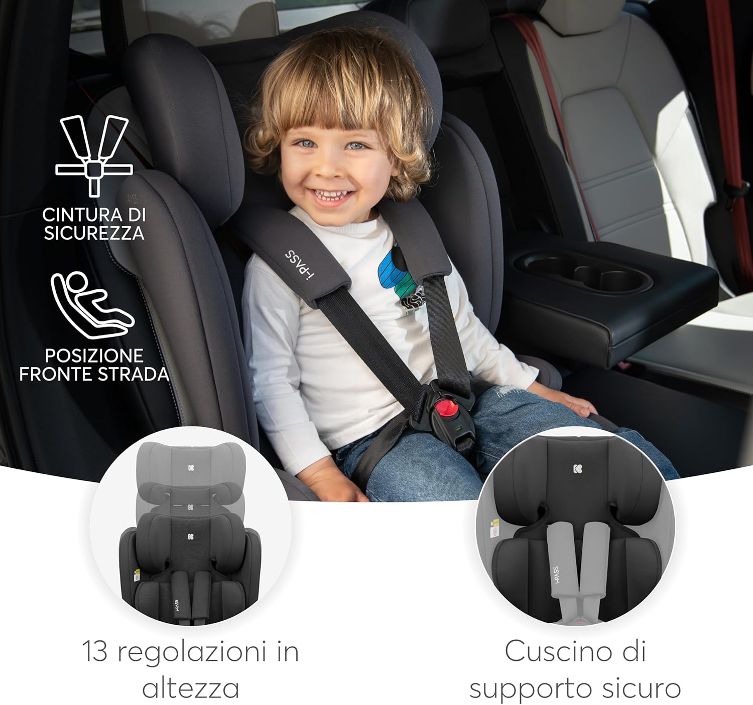 Thumbnail 5 de kikka boo Seggiolino i-PASS 76-150 cm