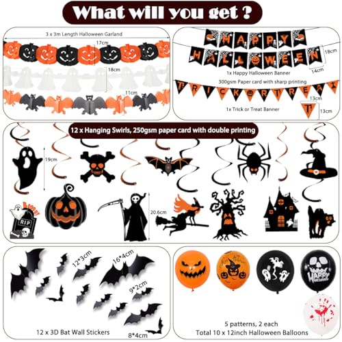Detalle de AMLOOPH indoor Halloween decorations set in recyclable paper