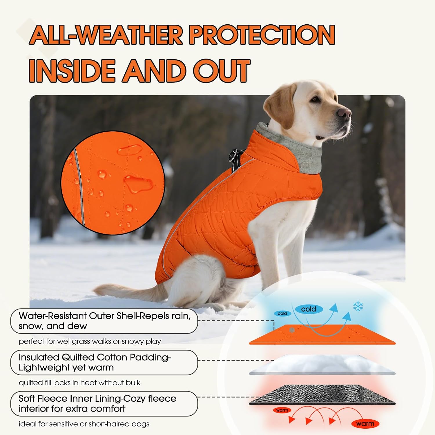 Detalle 2 de QBLEEV dog coat, size M