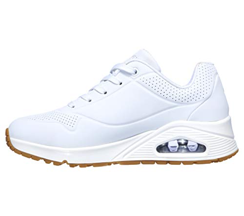 Thumbnail 7 de Skechers Femme Uno-Stand on Air Basket White Durabuck/Mesh (39 EU Large) – Confort et allure décontractée