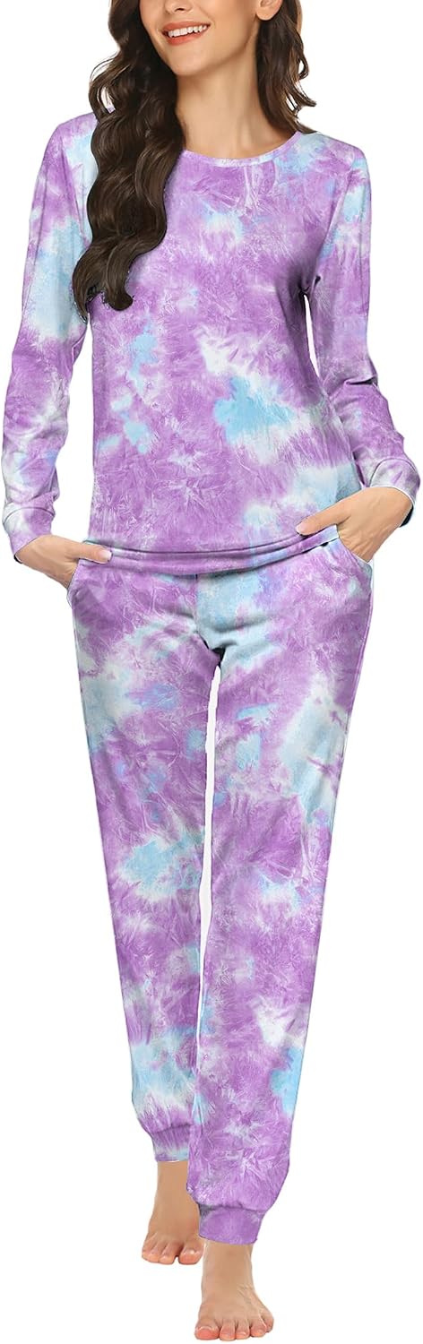 Detalle 2 de Ekouaer Women's Jogger Pajama Set Polyester-Spandex